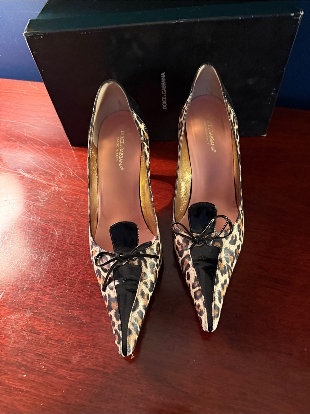 Dolce & Gabbana Leopard Print Pointed Toe Pumps - 2000s at its best!